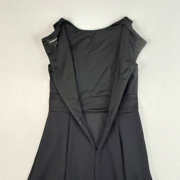 Liz Claiborne Dress Women's Size 6 Sleeveless Mesh‎ Trim Zip Back Black - Picture 6 of 13